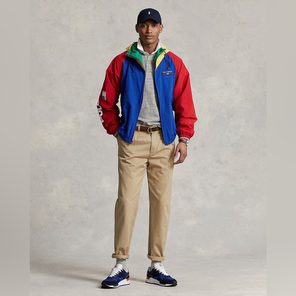 Ralph Lauren colorblock raincoat